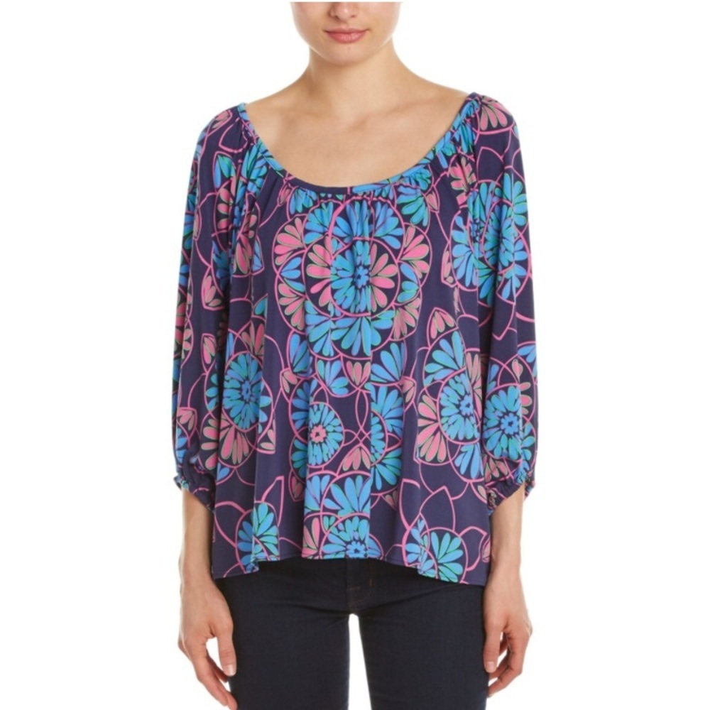 • Tori Richard • Cordoba Floral Printed Blouse XXS